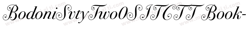 BodoniSvtyTwo0SITCTT Book字体转换